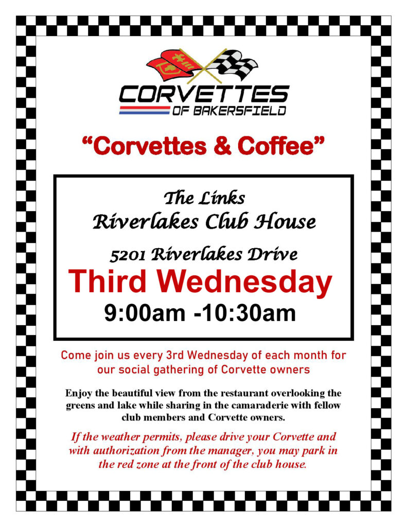 Corvettes & Coffee @ Riverlakes Club House