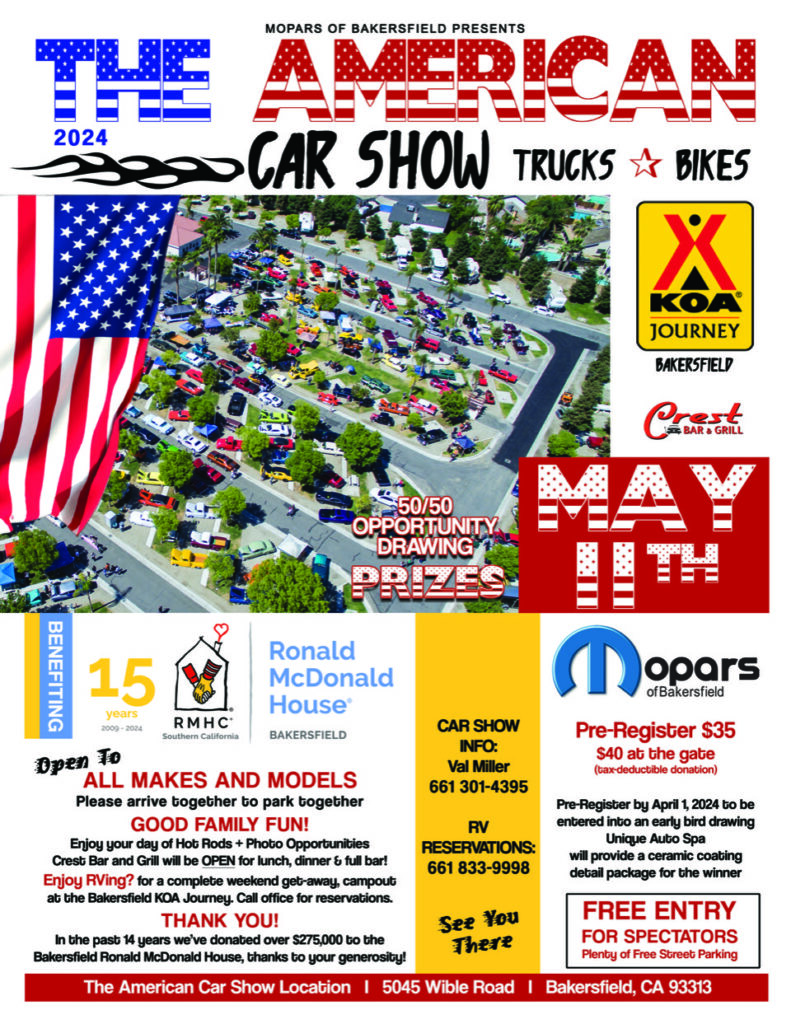 The All American Car Show @ KOA Bakersfield (Old Crest RV)