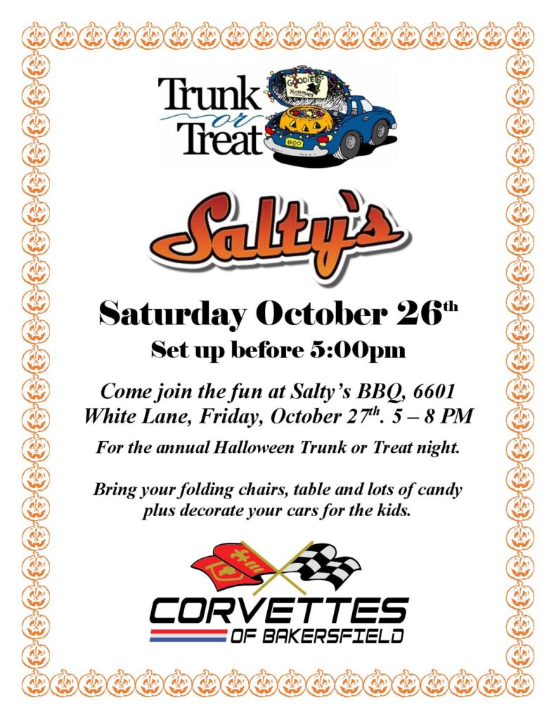 Trunk or Treat @ Salty's BBQ & Catering