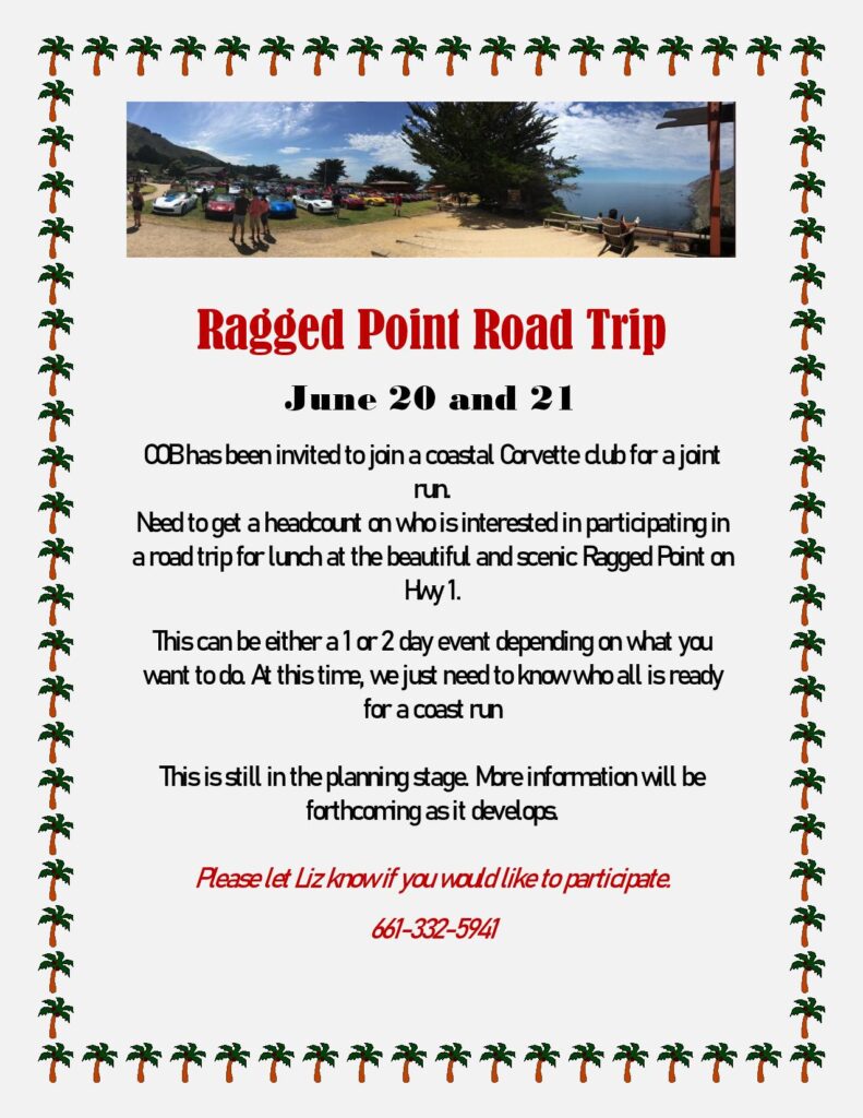 Ragged Point Road Trip