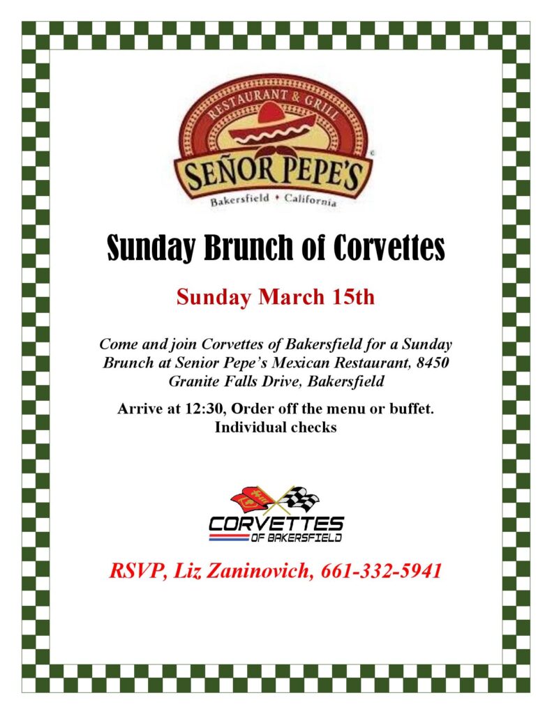 Brunch of Corvettes @ Señor Pepe's Mexican Restaurant