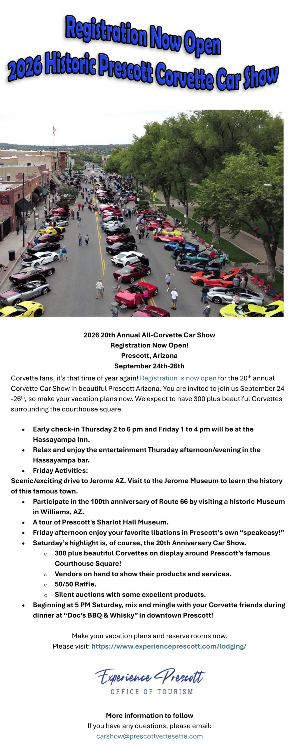 Prescott Corvette Car Show @ Downtown Prescott, Arizona