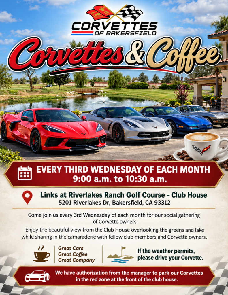 Corvettes & Coffee @ Riverlakes Club House